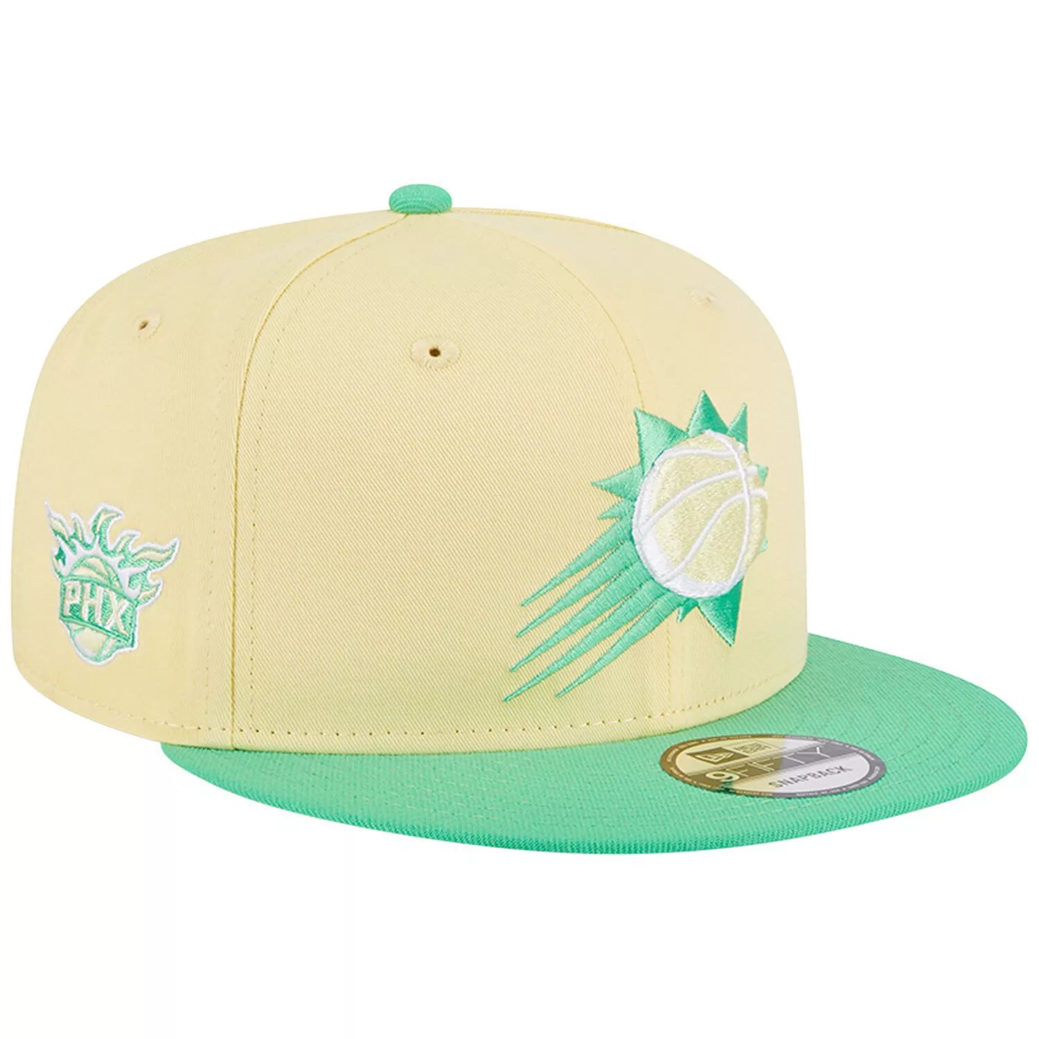 Мужская кепка New Era желто-зеленая Phoenix Suns 9FIFTY