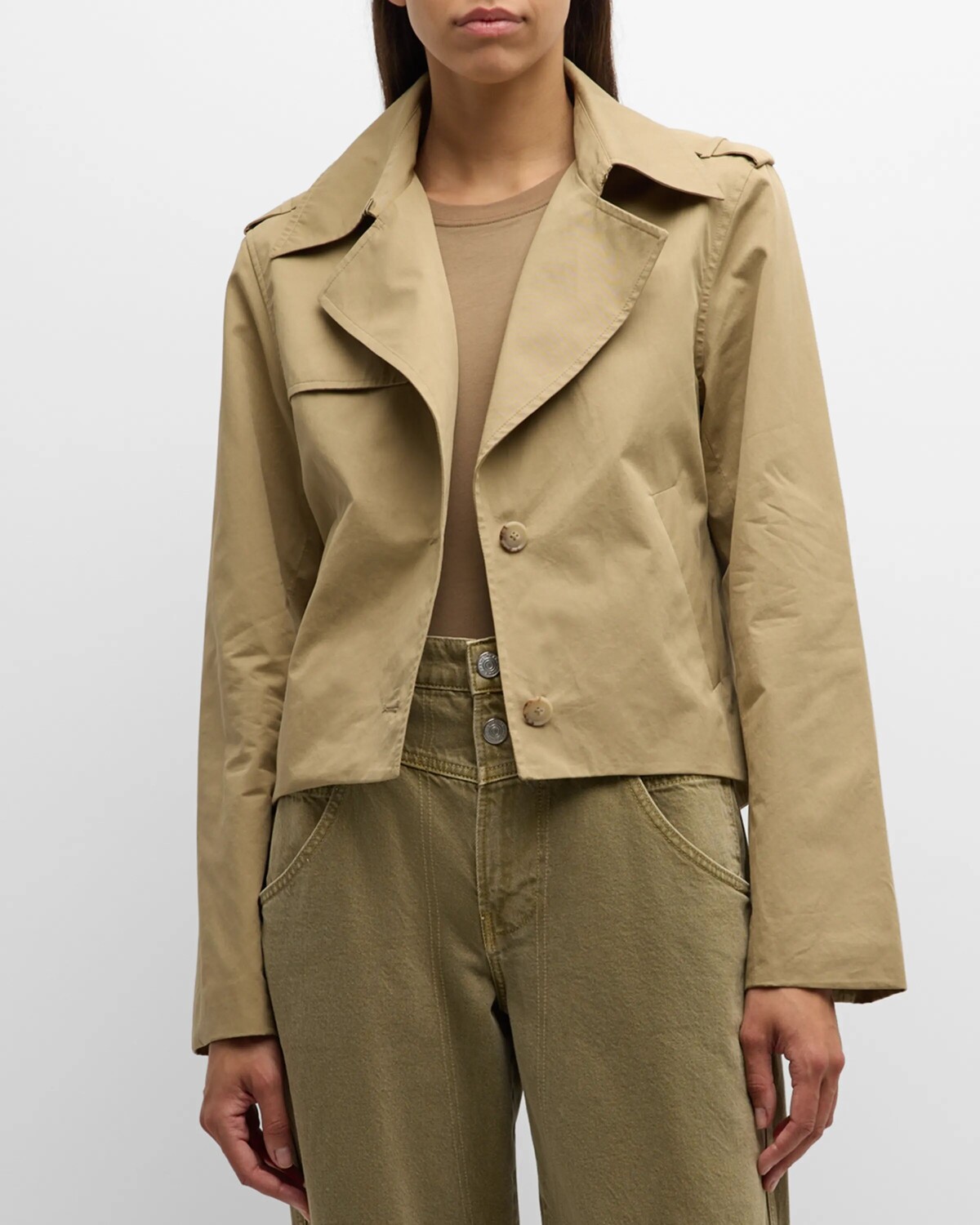 

Короткий тренч FRAME, цвет Khaki