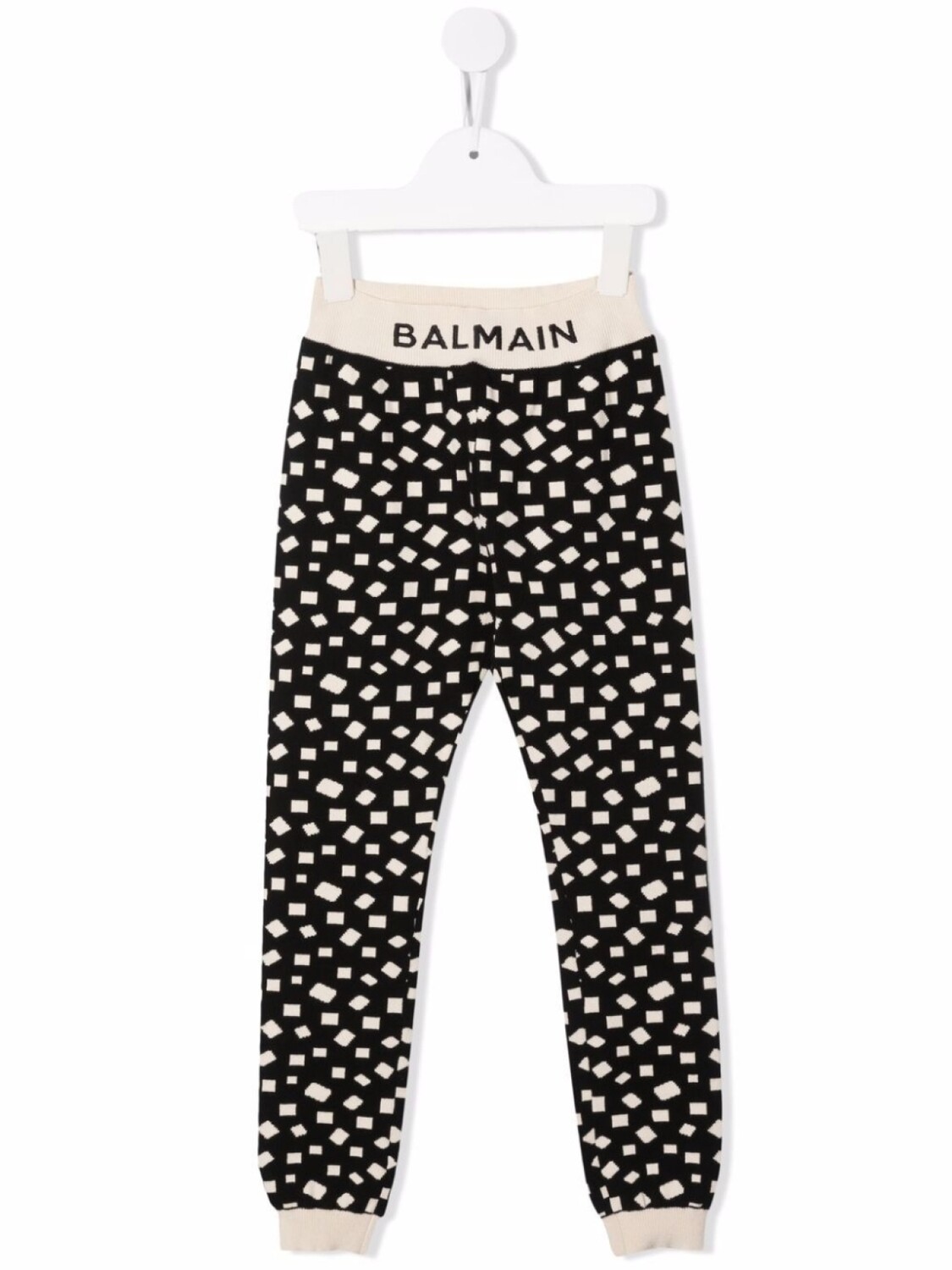 

Спортивные брюки с геометричным принтом Balmain Kids, черный