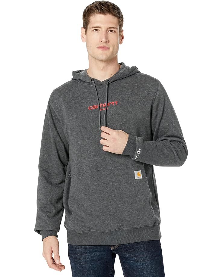 Толстовка Carhartt Force Relaxed Fit Lightweight Logo Graphic, цвет Carbon Heather толстовка force relaxed fit lightweight logo graphic sweatshirt carhartt цвет red barn