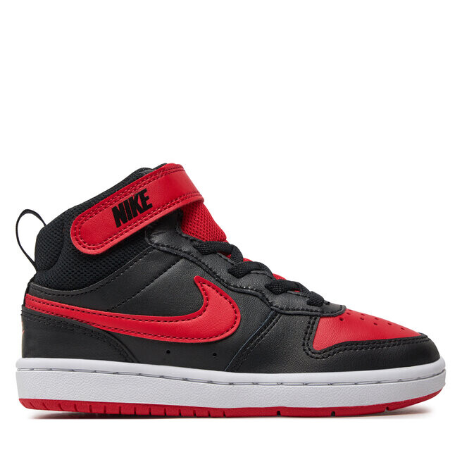 

Кроссовки Nike Court Borough Mid 2 (PSV) CD7783 003 Black/University Red/White, красный/черный