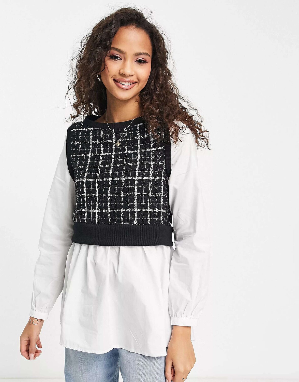 

Черный джемпер-букле New Look 2 в 1