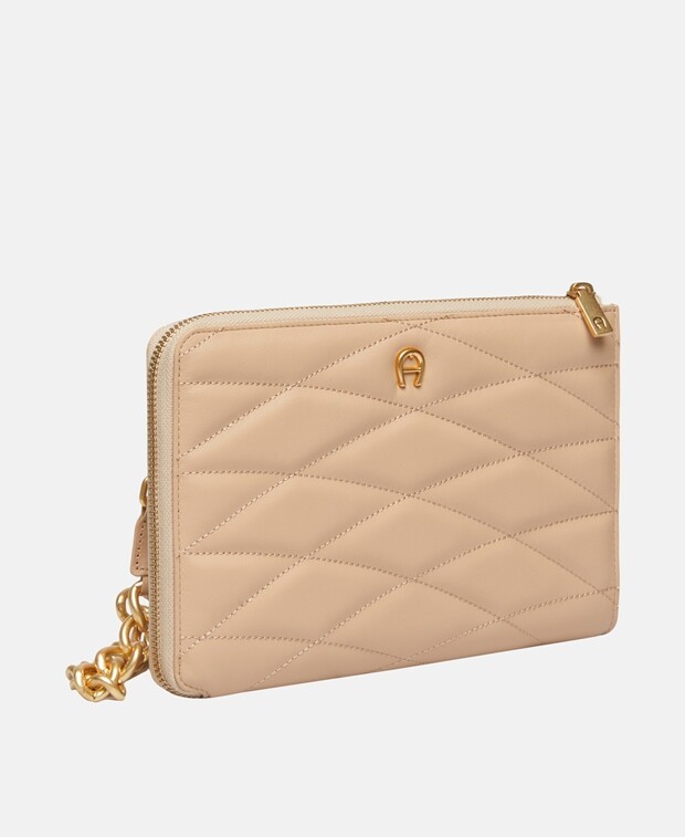 

Кожаная сумка через плечо Aigner, бежевый