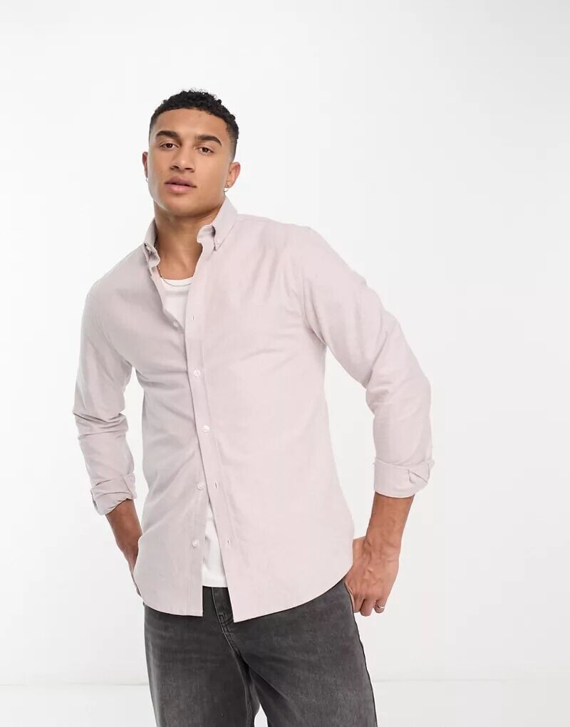 

Элегантная оксфордская рубашка с длинными рукавами River Island