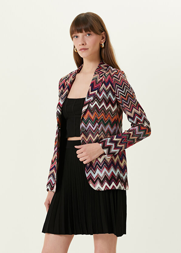 

Жаккардовый жакет с разноцветным зигзагом Missoni