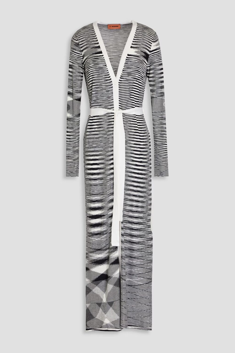 

Шелковый кардиган крючком космической окраски Missoni, черный