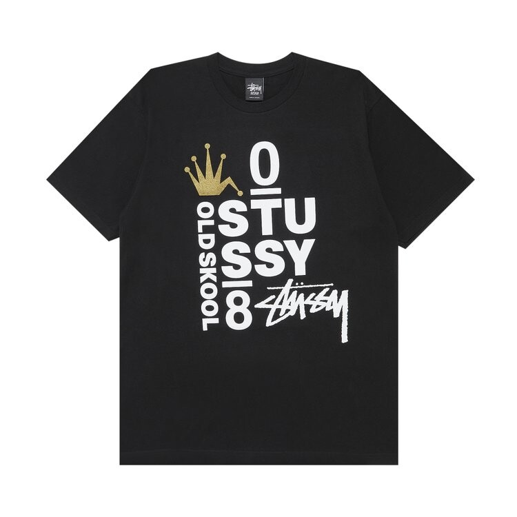 Футболка Stussy Old Skool 08 'Black', черный