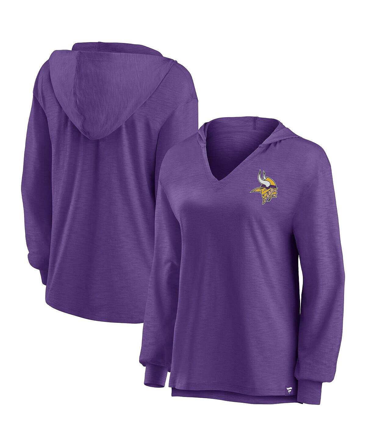 

Женский фирменный фиолетовый джемпер Minnesota Vikings с v-образным вырезом, пуловер с капюшоном Fanatics