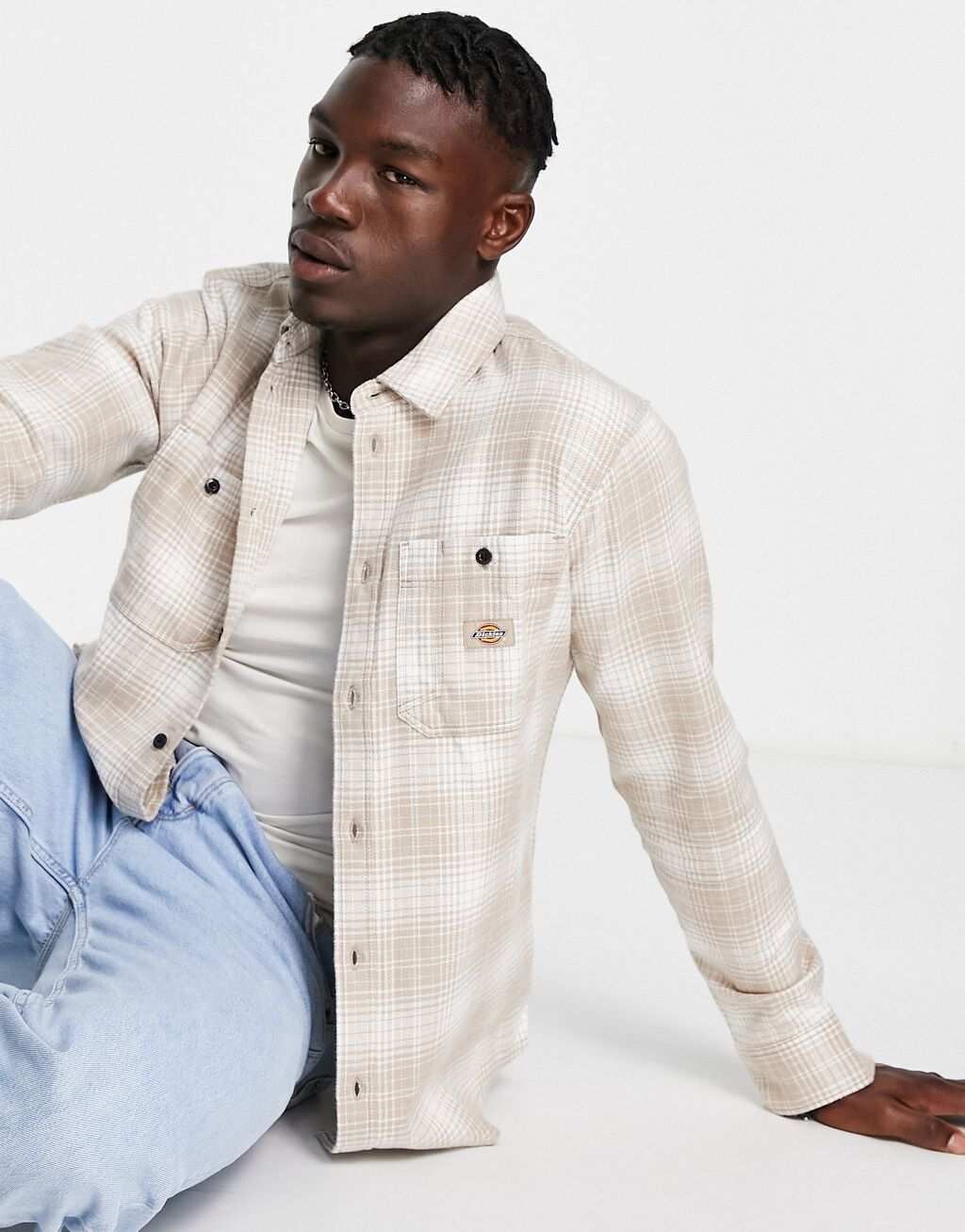 

Бежевая рубашка с длинными рукавами Dickies Evansville