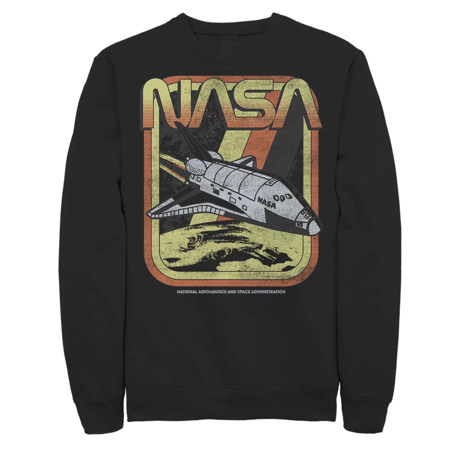 

Мужской флисовый пуловер с графическим плакатом в стиле ретро NASA Licensed Character