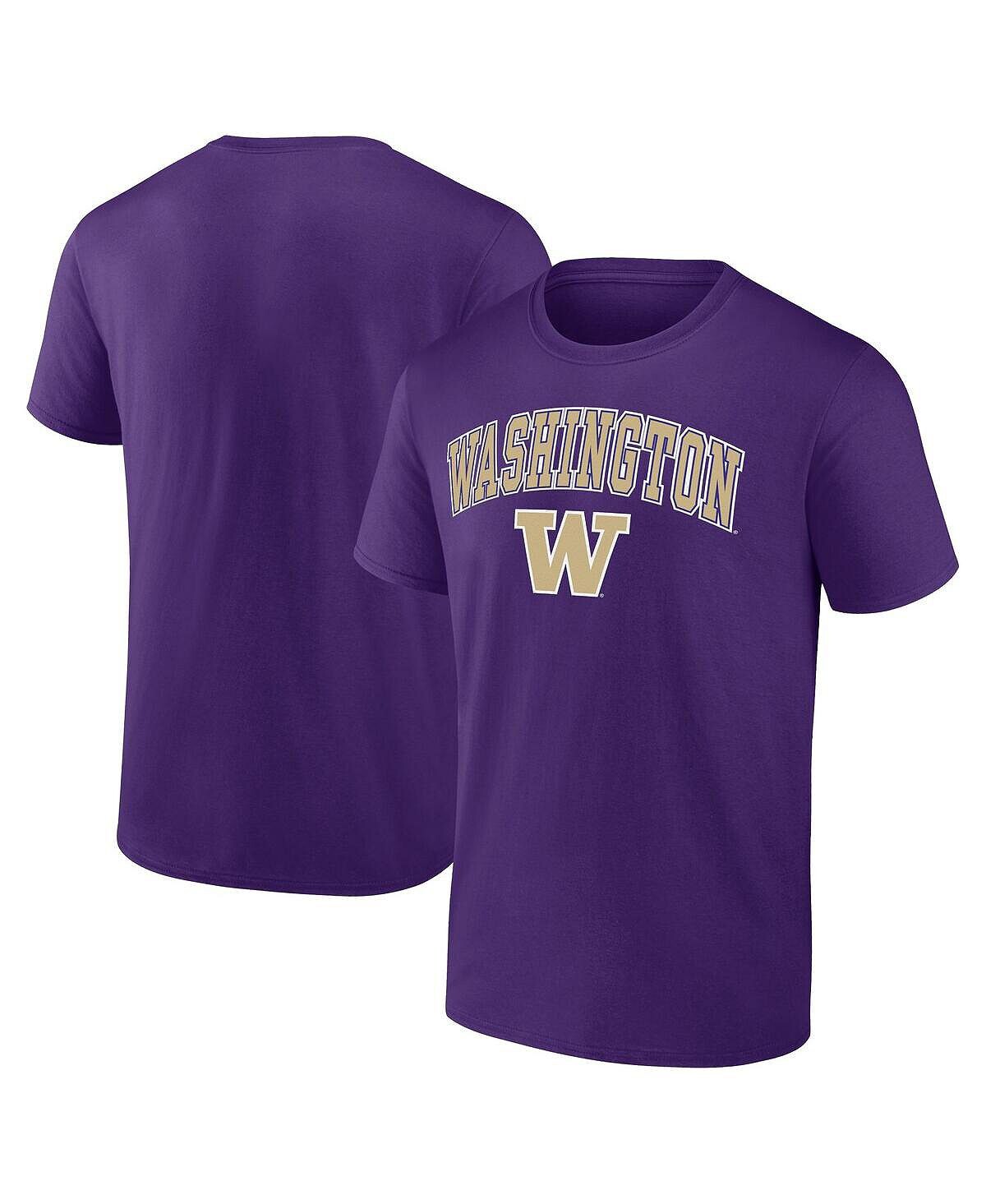 

Мужская фиолетовая футболка с логотипом Washington Huskies Campus Fanatics