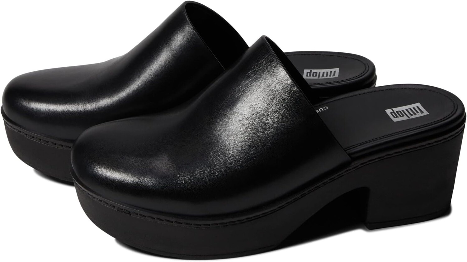 

Сабо Pilar Leather Mule Platforms FitFlop, цвет All Black