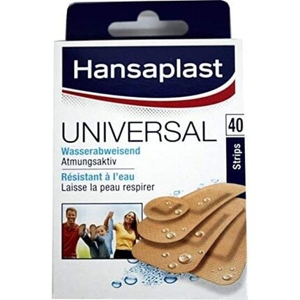 

Hansaplast Универсальные водоотталкивающие пластыри для ран, 40 полосок, 4 г Diverse