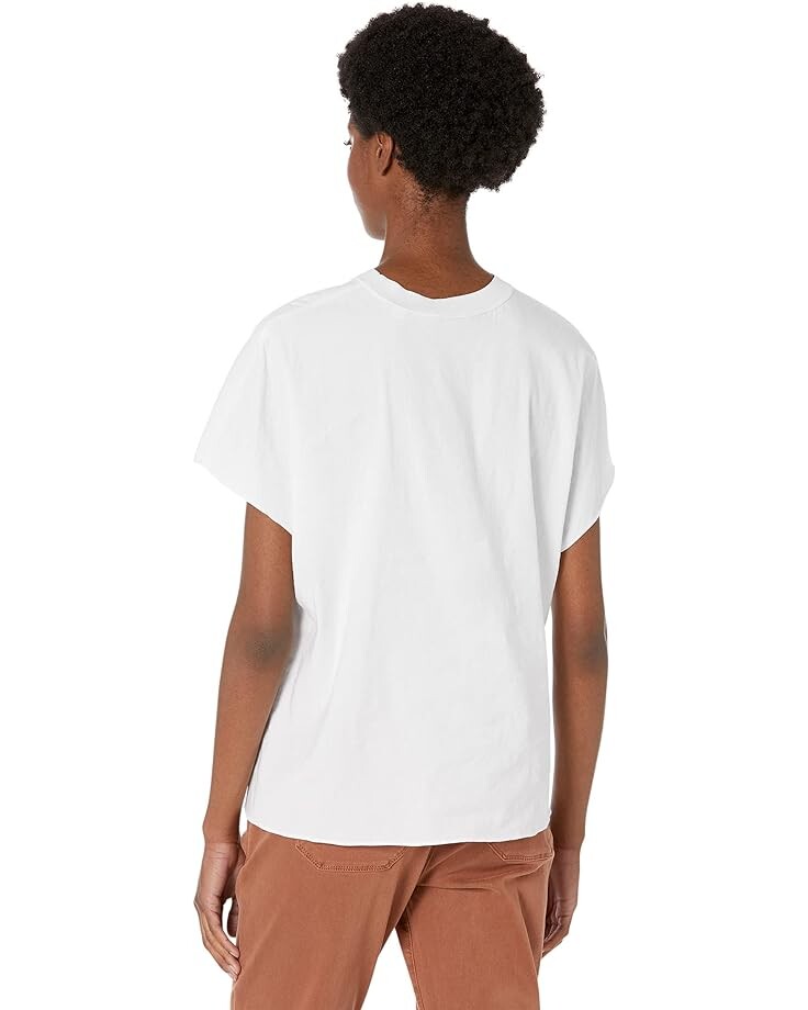 

Блуза Vince Rib Trim Flutter Blouse, цвет Optic White
