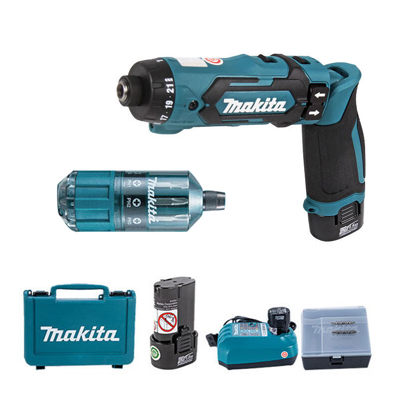 Отвертка складная Makita DF012DSE, 7,2V + набор бит