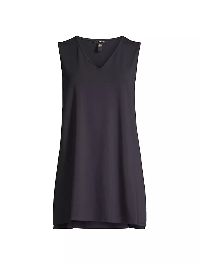 

Легкий топ с V-образным вырезом Eileen Fisher, цвет nocturn