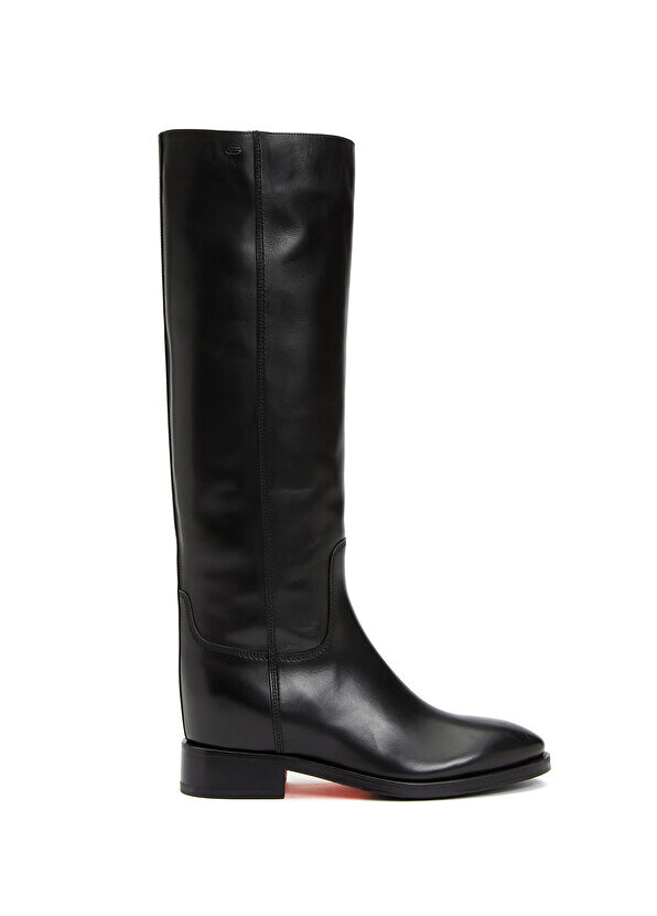 

Черные женские кожаные ботинки Santoni