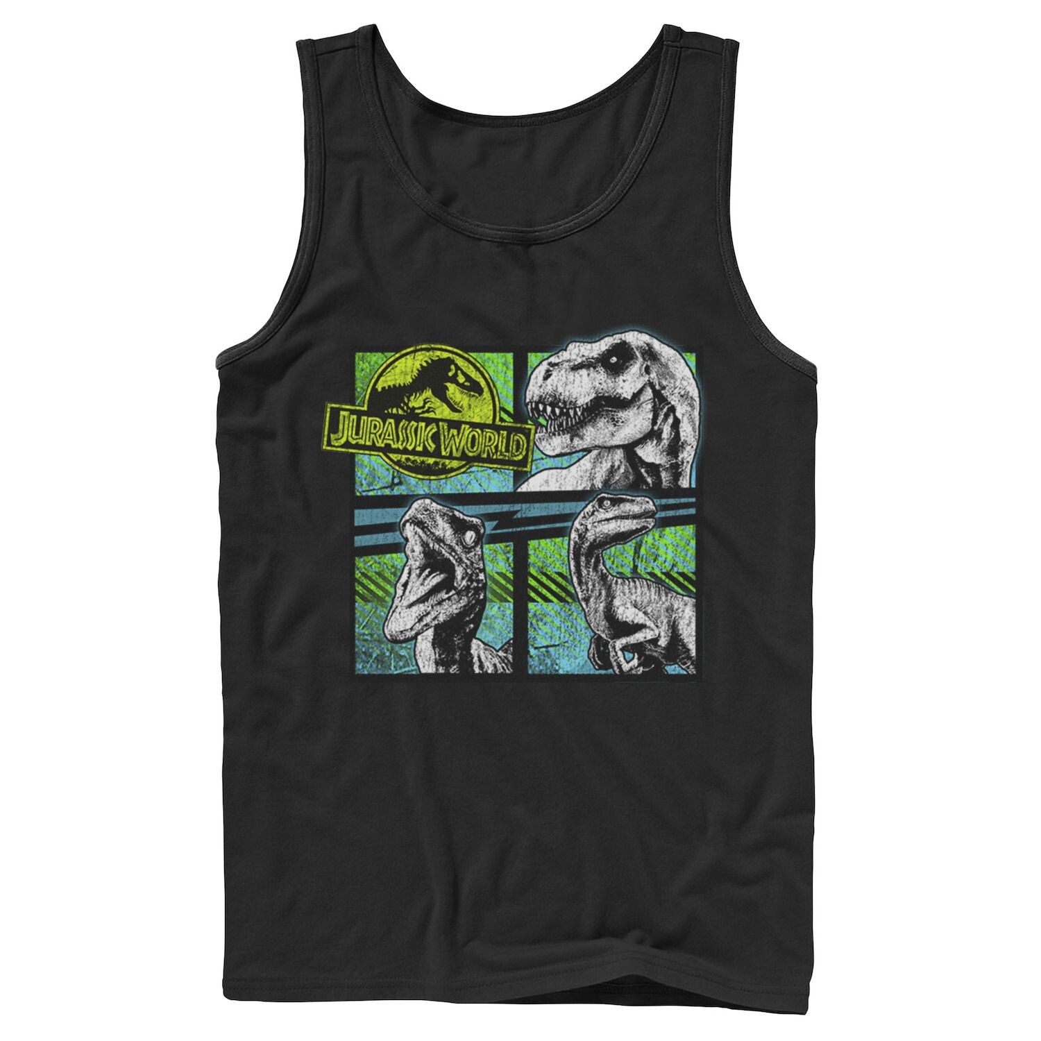 

Мужская майка Jurassic World Dinosaurs Group Of 3 с неоновым рисунком Licensed Character
