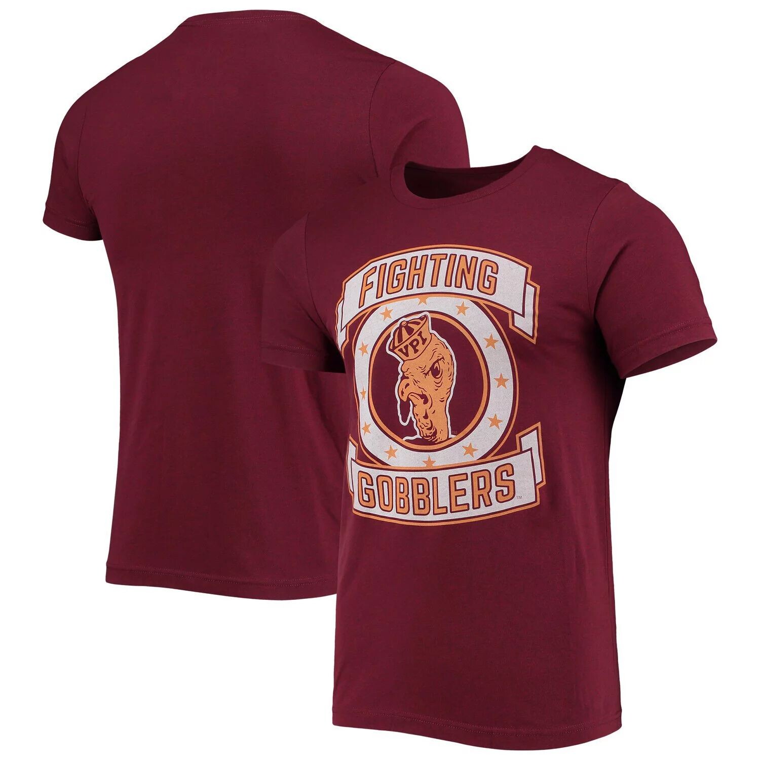 

Мужская винтажная футболка с темно-бордовым принтом Homefield Virginia Tech Hokies Fightin' Gobblers