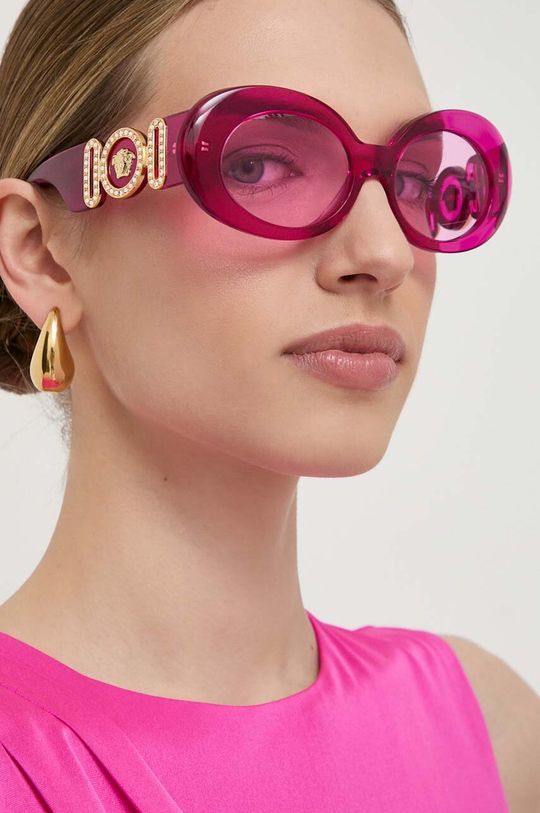 Солнечные очки Versace, розовый цена и фото