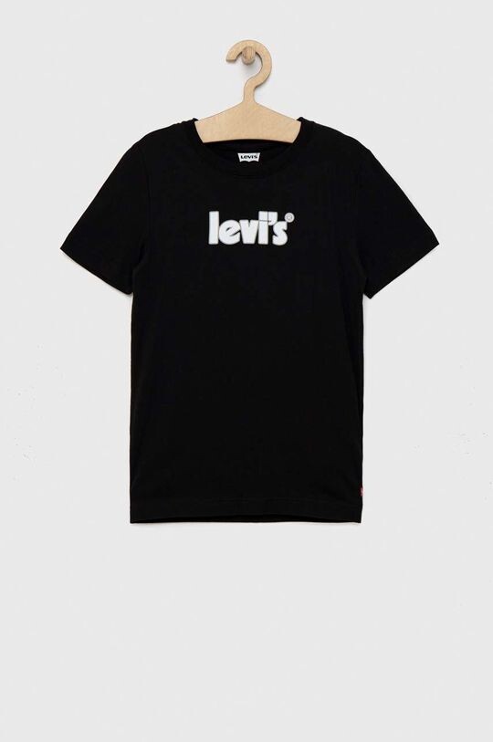 

Детская хлопковая футболка Levi's, черный