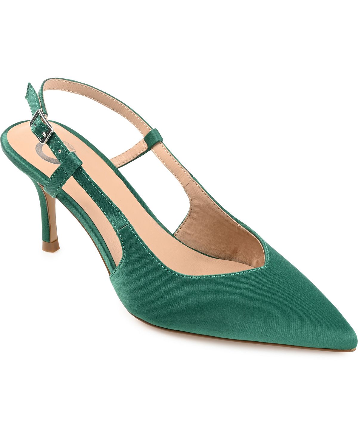 цена Женские рыцарские туфли на пятке на пятке Journee Collection, зеленый