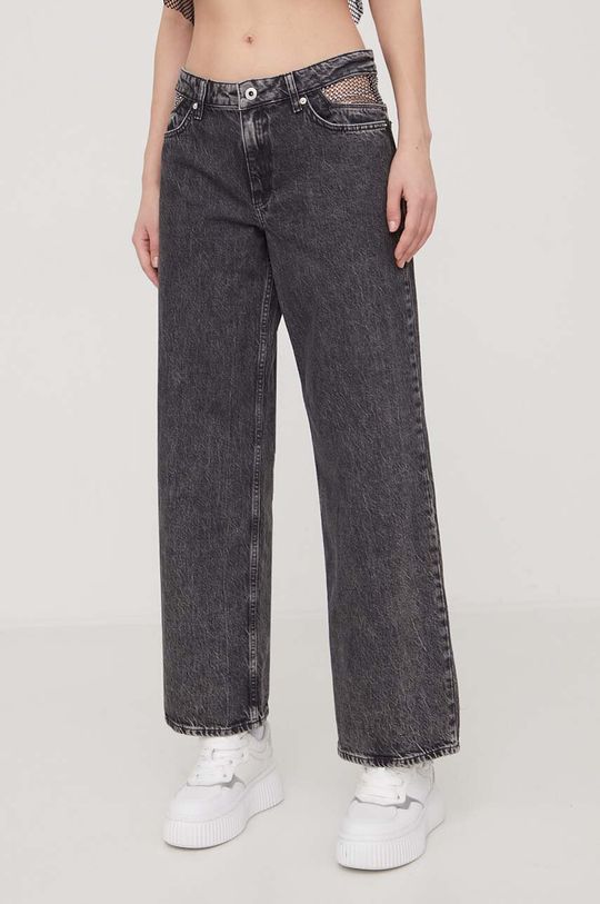 Джинсы Karl Lagerfeld Jeans, серый джинсы свободного кроя karl lagerfeld черный