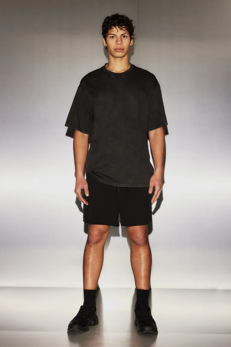 

Спортивная футболка свободного кроя drymove из хлопка H&M, черный