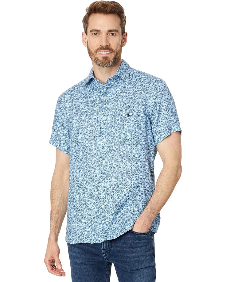 

Рубашка Vineyard Vines Micro Floral SS Shirt, синий