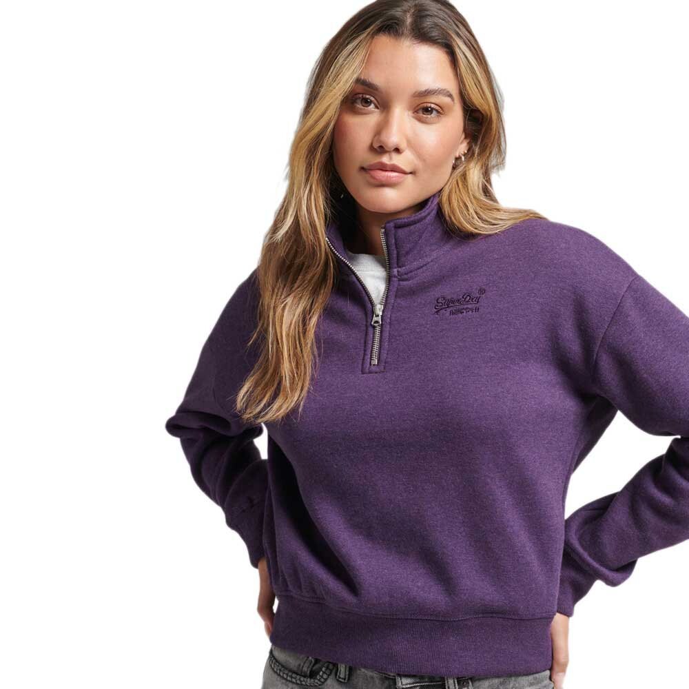 

Толстовка Superdry Vintage Logo Emb Henley, фиолетовый