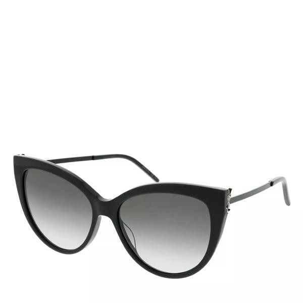 

Солнцезащитные очки sl m48s_a 56 black/smoke Saint Laurent, черный