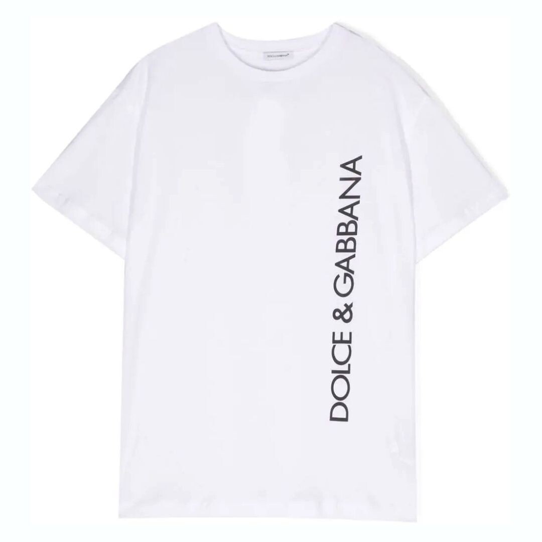 

Белая футболка с логотипом Dolce & Gabbana, белый