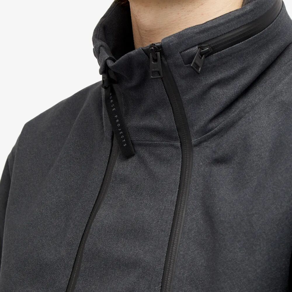 Norse Projects Текстурированная твиловая куртка Gore-Tex 3L с воротником-стойкой, серый