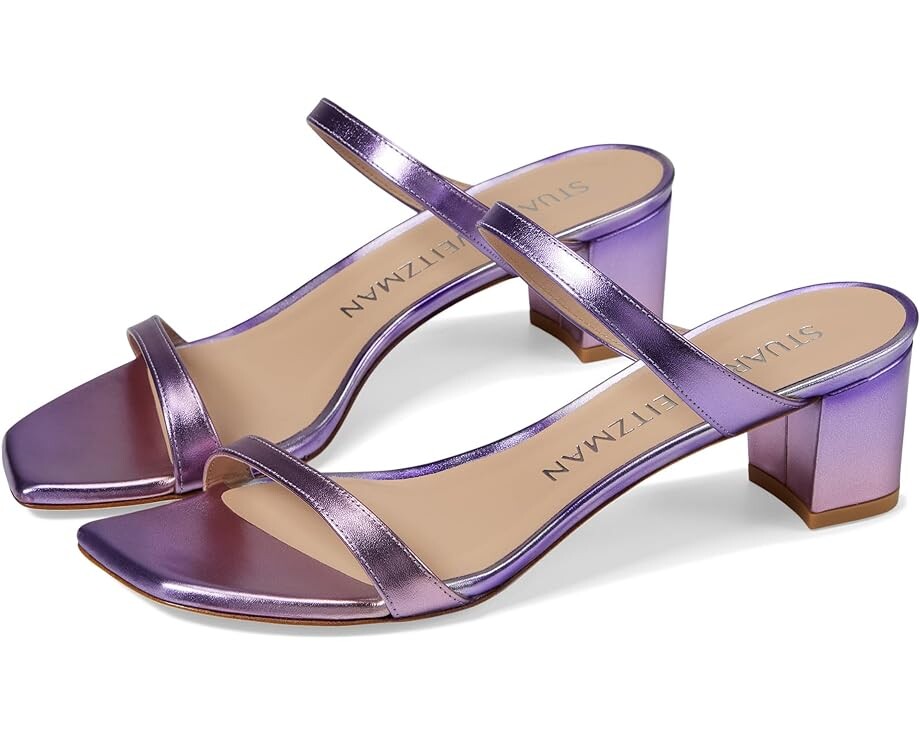 

Туфли Stuart Weitzman Aleena 50 Block Slide, цвет Lilac Multi