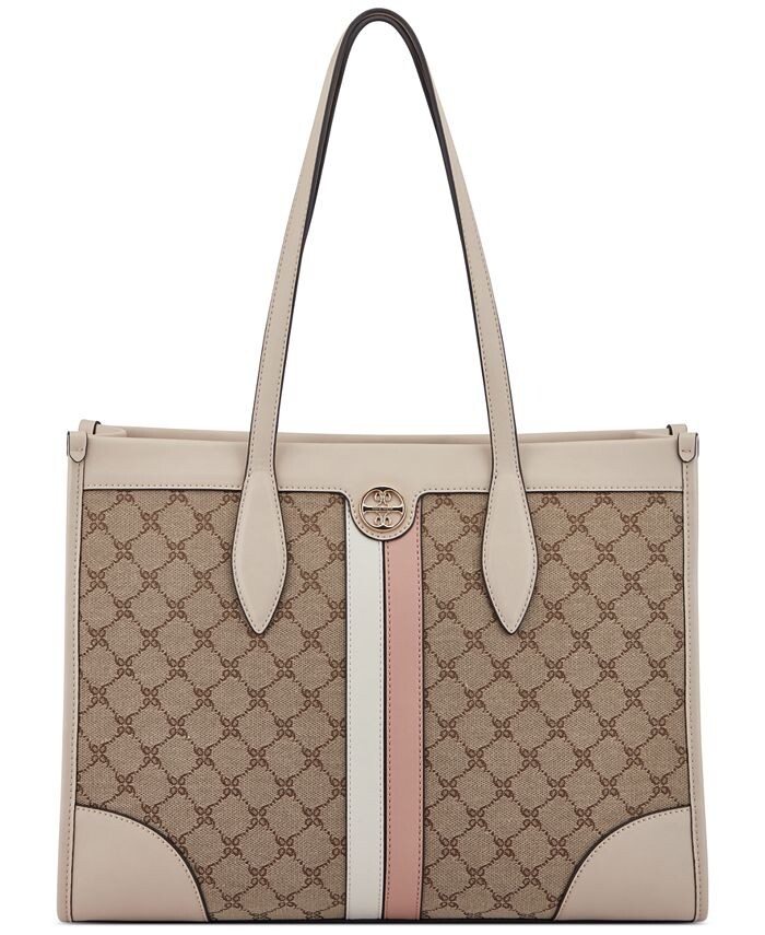 

Большая сумка-тоут Kyelle Jet Set Nine West, цвет Mocha Logo, Bellini