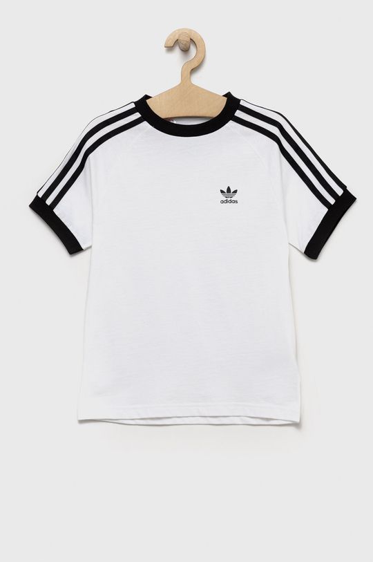Детская хлопковая футболка adidas Originals, белый фото