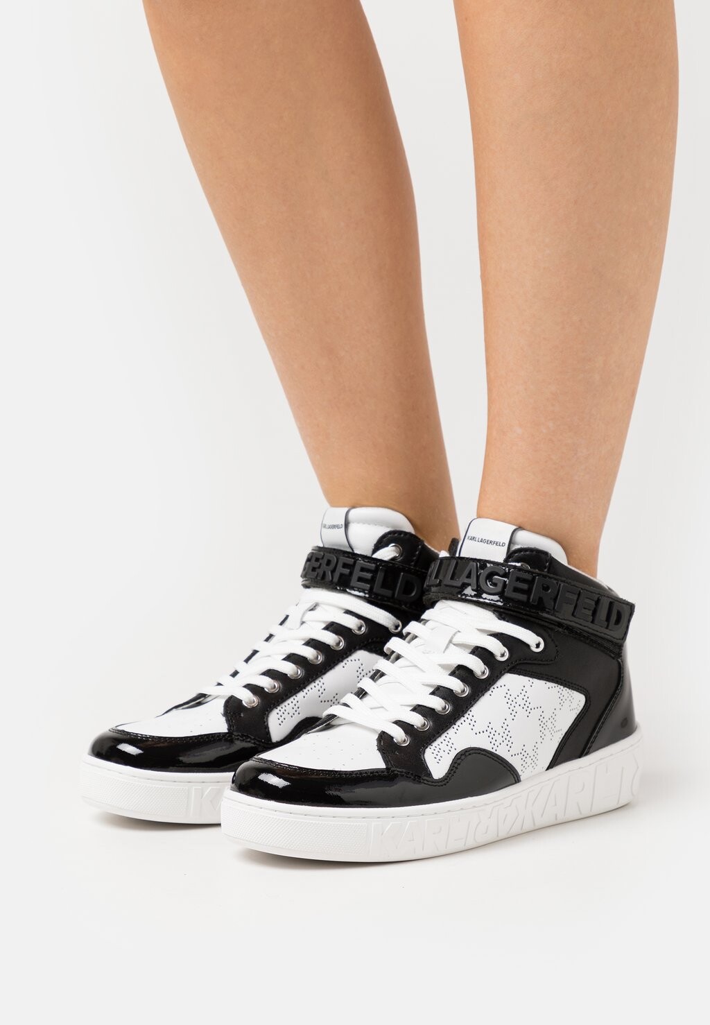 

Высокие кроссовки KARL LAGERFELD, черно-белый