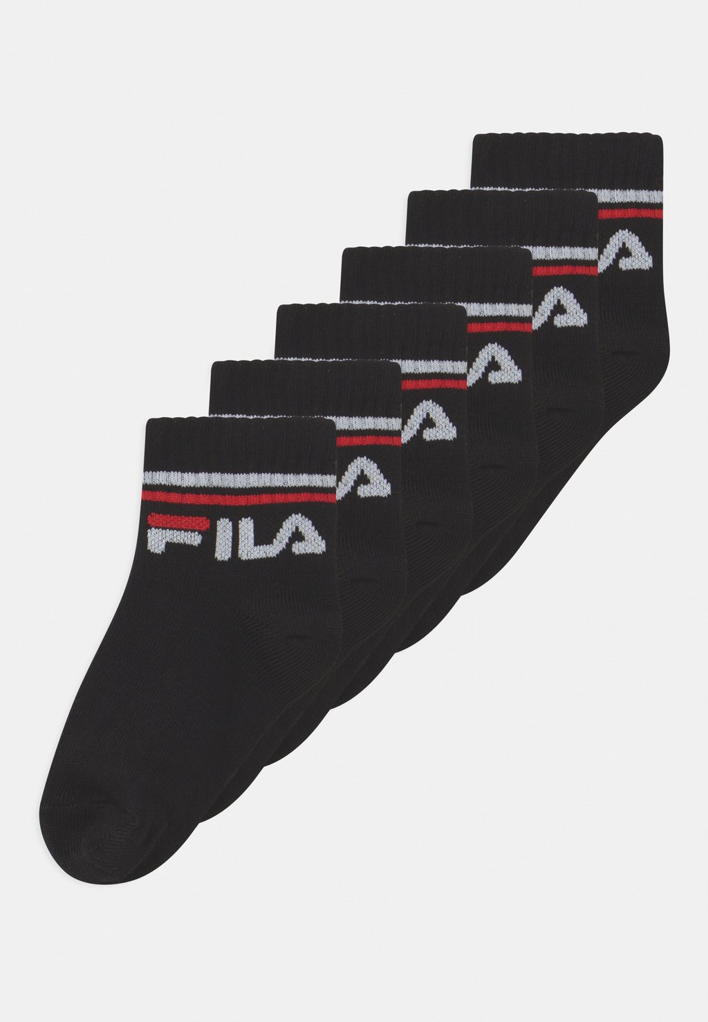 Носки JUNIOR QUARTER UNISEX 6 PACK Fila, цвет black носки quarter socks unisex 6 pack fila цвет navy
