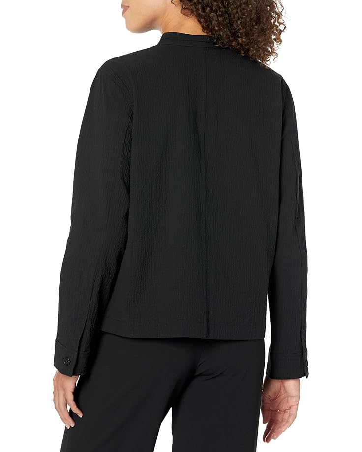 Куртка Eileen Fisher Mandarin Collar Jacket, черный
