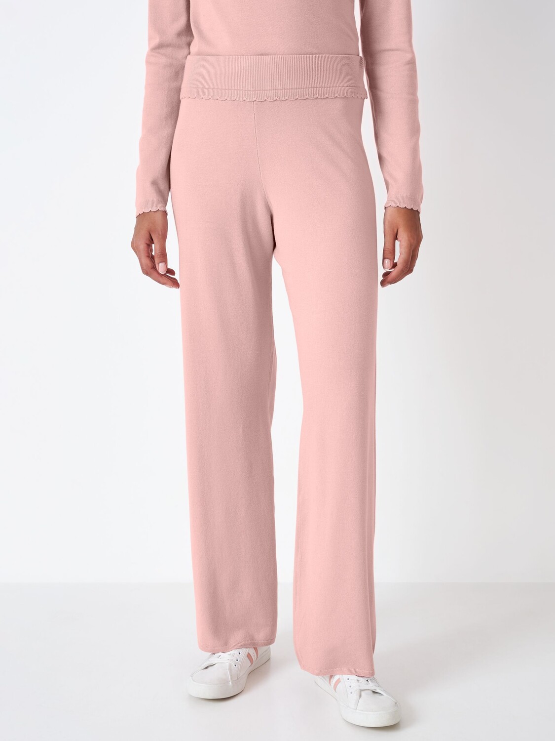 

Брюки Crew Clothing Camilla с фестонами, пастельно-розовый