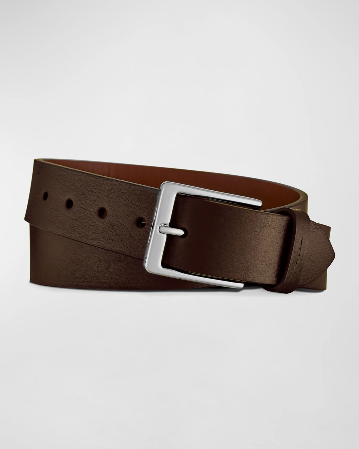 

Мужской кожаный ремень с молнией Shinola, цвет Dark Brown