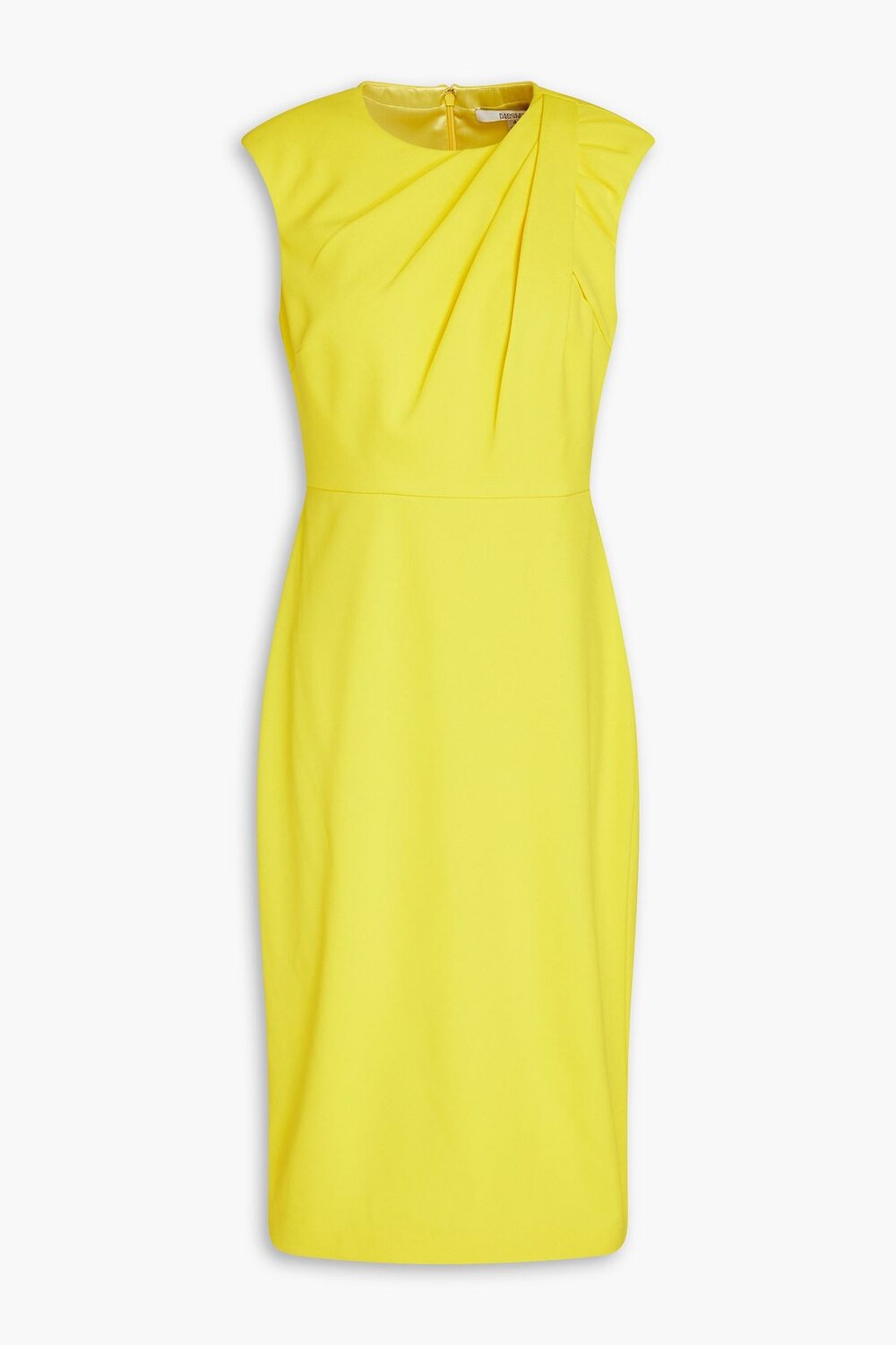 

Плиссированное платье из эластичного крепа BADGLEY MISCHKA, желтый