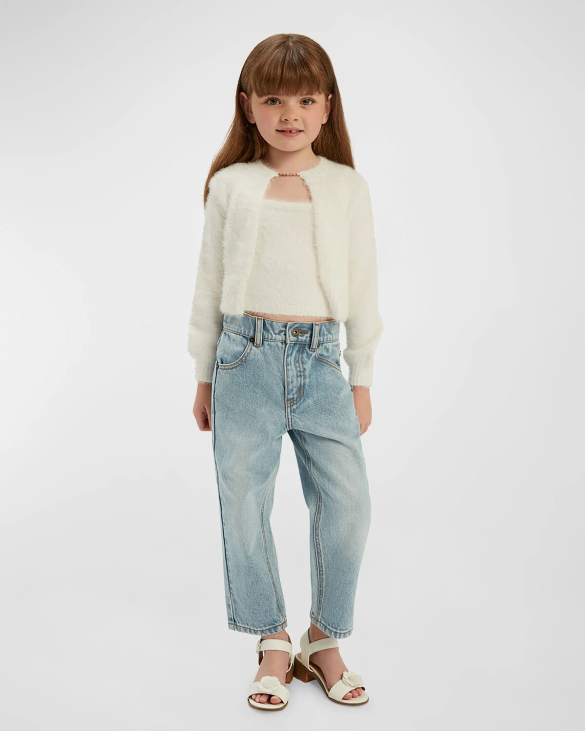 

Комплект кардигана с логотипом Lily для девочек, размер 4–14 Bardot Junior, цвет Orchid White
