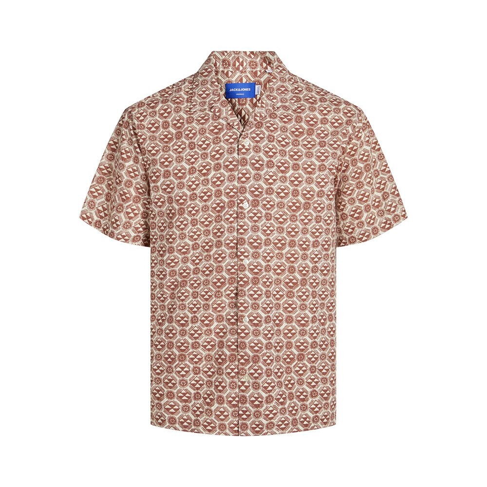 

Рубашка с коротким рукавом Jack & Jones Luke Seersucker Resort, бежевый