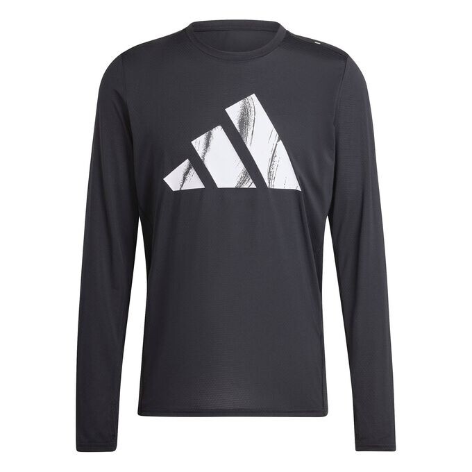 

Рубашка для бега, беги, бос, лс Adidas Performance, черный