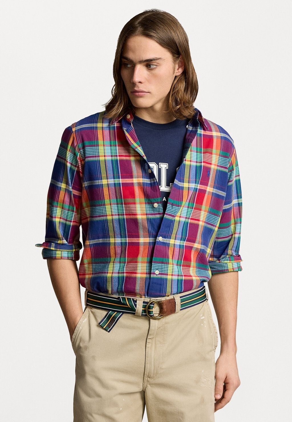 

Рубашка Long Sleeve Sport Polo Ralph Lauren, цвет royal/red/multi