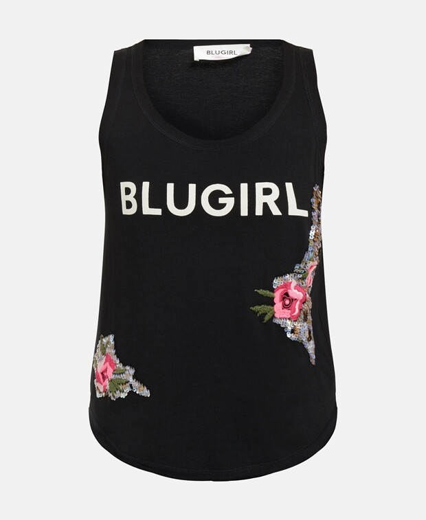

Топ без рукавов Blugirl Blumarine, черный