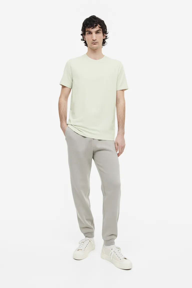 

Облегающая футболка с круглым вырезом H&M, зеленый