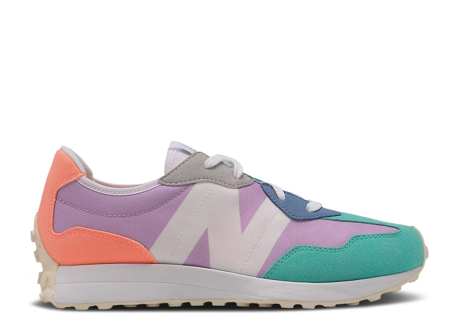 

Кроссовки New Balance 327 Little Kid Wide 'Dark Violet Glow Summer Jade', разноцветный