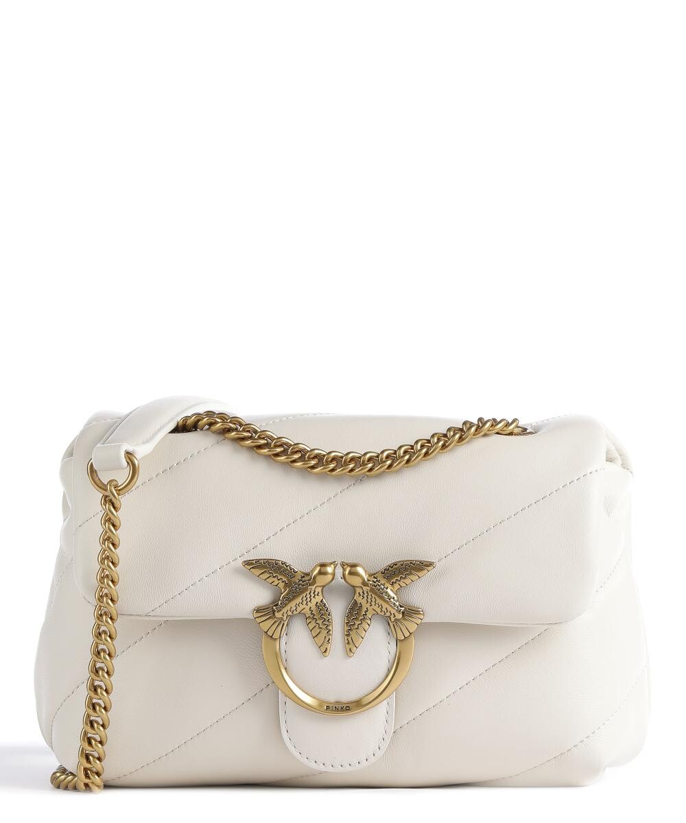 

Миниатюрная сумка через плечо Love Puff из овчины Pinko, белый